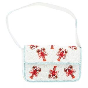 NWT Anthropologie Beaded Lobster Shoulder Bag